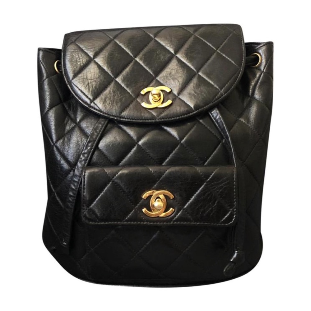 Chanel Diamond Quilted Chain Backpack✨ AUTHENTIC